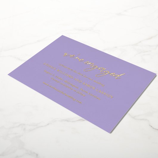 Sydney Lavender Modern Wedding Save the Date Folie Uitnodiging (Gedraaid)