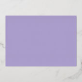 Sydney Lavender Modern Wedding Save the Date Folie Uitnodiging (Achterkant)
