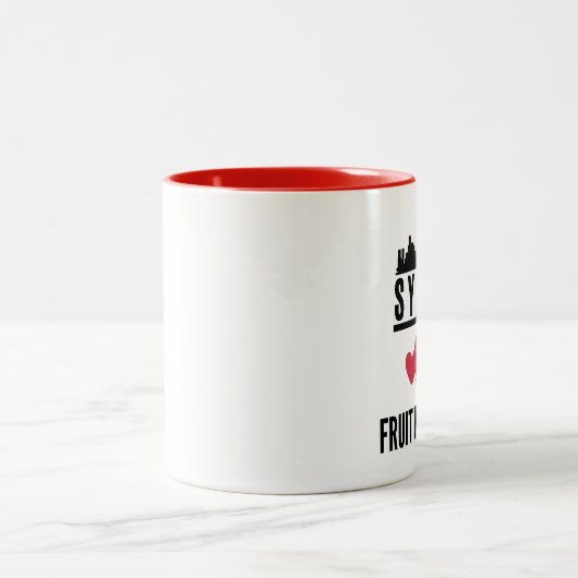 Sydney Liefde Fruit Mince Pies Cityscape Tweekleurige Koffiemok (Center)