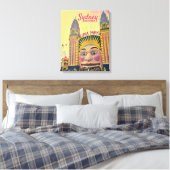 Sydney Luna Park leuk reisblad Canvas Afdruk (Insitu (Slaapkamer))