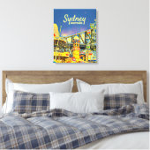 Sydney Luna Park leuk reisblad Canvas Afdruk (Insitu (Slaapkamer))
