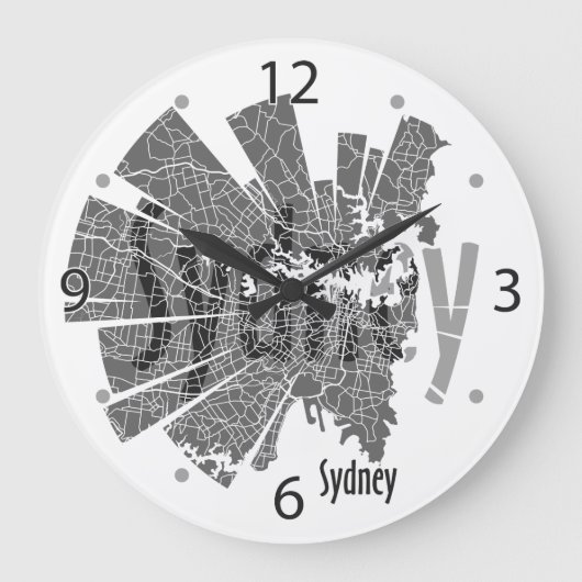 Sydney Map Clock Grote Klok (Voorkant)