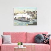 Sydney Maritime Museum from Hotel Balcony. 1998 Canvas Afdruk (Insitu (Woonkamer))