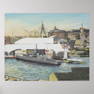 Sydney Maritime Museum from Hotel Balcony. 1998 Poster