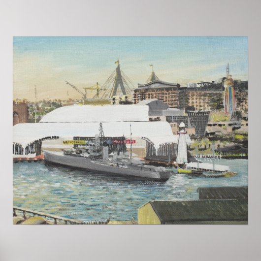 Sydney Maritime Museum from Hotel Balcony. 1998 Poster (Voorkant)