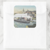 Sydney Maritime Museum van Hotel Balcony. 1998 Vierkante Sticker (Tas)