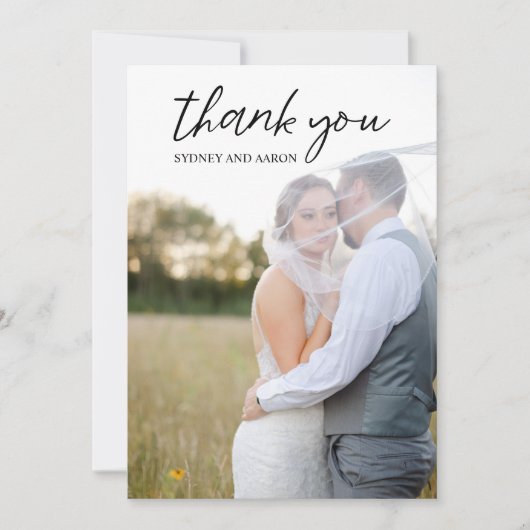 Sydney Modern Wedding Bedankkaart (Voorkant)