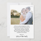 Sydney Modern Wedding Bedankkaart (Achterkant)