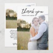 Sydney Modern Wedding Bedankkaart (Voorkant / Achterkant)