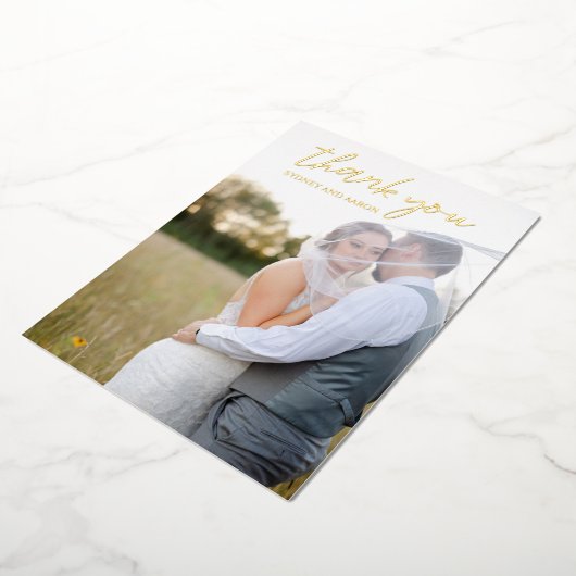 Sydney Modern Wedding Dank je wel kaart (Gedraaid)