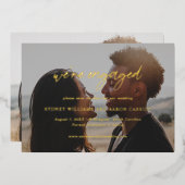 Sydney Modern Wedding Save the Date Folie Uitnodiging (Voorkant / Achterkant)