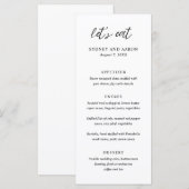 Sydney Moderne Bruiloft Menu (Voorkant / Achterkant)