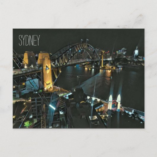 sydney-nachten briefkaart (Voorkant)
