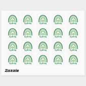 Sydney Name Clover Boho Rainbow Vierkante Sticker (Vel)