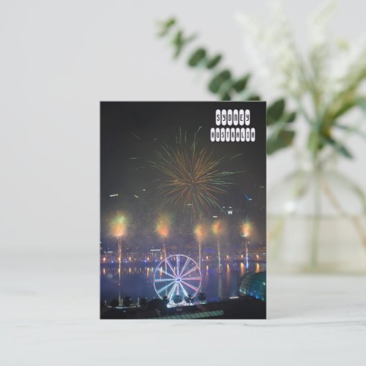 Sydney nieuwjaarsdag briefkaart (Staand voorkant)