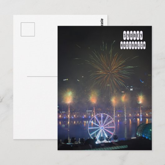 Sydney nieuwjaarsdag briefkaart (Voorkant / Achterkant)