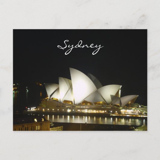 sydney night opera briefkaart (Voorkant)