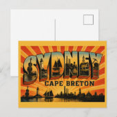 Sydney Nova Scotia Eiland Hart Briefkaart (Voorkant / Achterkant)
