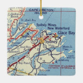 Sydney NS  Map Keramisch Ornament (Achterkant)