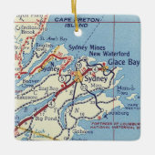 Sydney NS Map Keramisch Ornament (Voorkant)