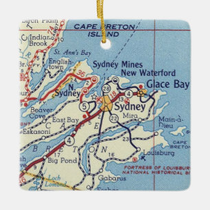 Sydney NS  Map Keramisch Ornament