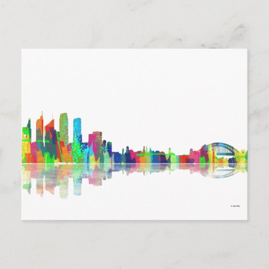 Sydney NSW Skyline Briefkaart (Voorkant)