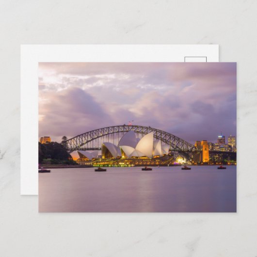 Sydney Opera and Harbour Bridge Briefkaart (Voorkant / Achterkant)