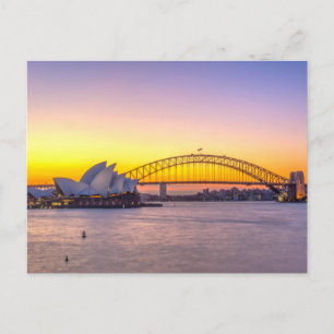 Sydney Opera bij zonsondergang Briefkaart