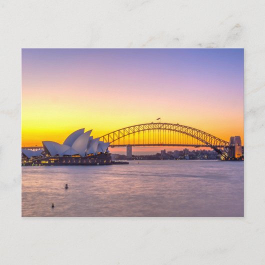 Sydney Opera bij zonsondergang Briefkaart (Voorkant)