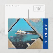 sydney opera blue briefkaart (Voorkant / Achterkant)