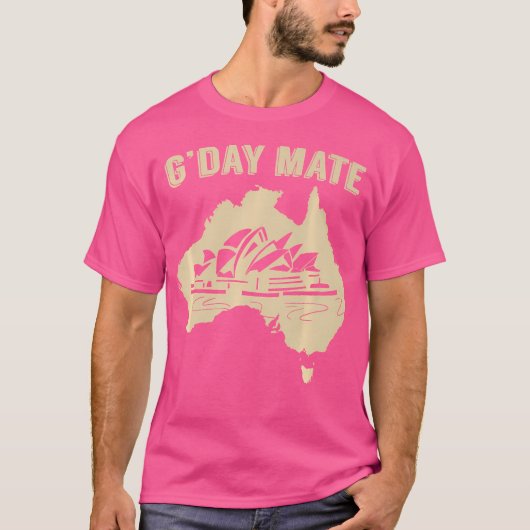 Sydney Opera G'Day Mate Gday Australian Aussie T-shirt (Voorkant)