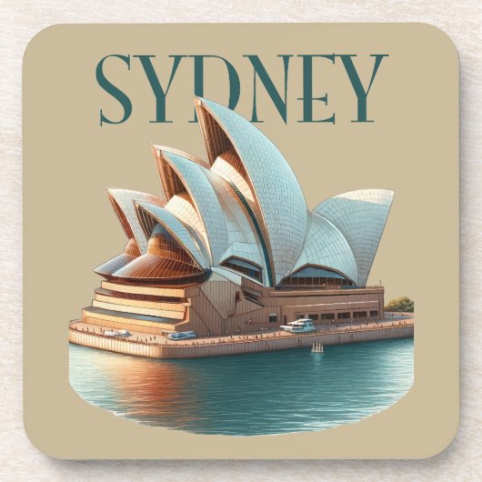 Sydney Opera House Australia Bier Onderzetter (Voorkant)