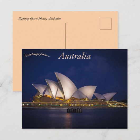 Sydney Opera House Australia Briefkaart (Voorkant / Achterkant)