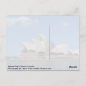 Sydney Opera House Australia Briefkaart (Achterkant)
