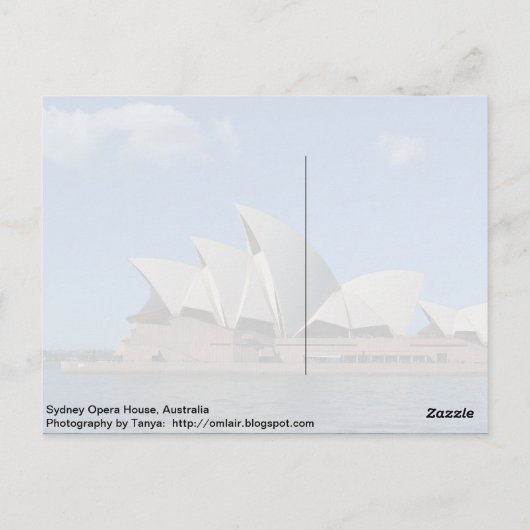 Sydney Opera House Australia Briefkaart (Achterkant)