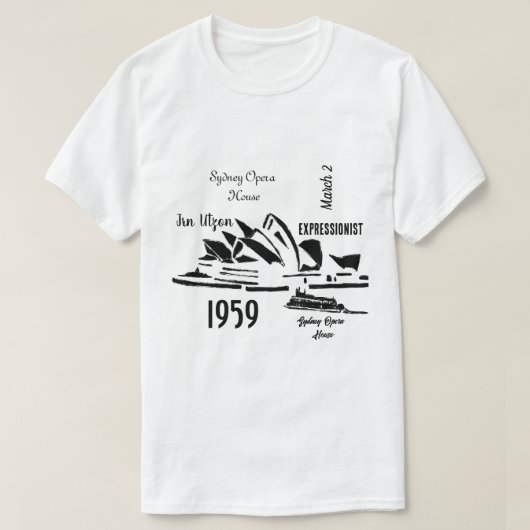 sydney opera house Australia elegant Souvenirs man T-shirt (Design voorkant)