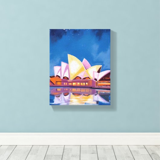 Sydney Opera House, Australia Painting Canvas Afdruk (Insitu (Houten vloer))