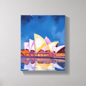 Sydney Opera House, Australia Painting Canvas Afdruk (Voorkant)