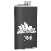 Sydney Opera House Australia tekenend souvenir Heupfles (Rechts)