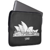 Sydney Opera House Australia tekenend souvenir Laptop Sleeve (Voorkant Rechts)