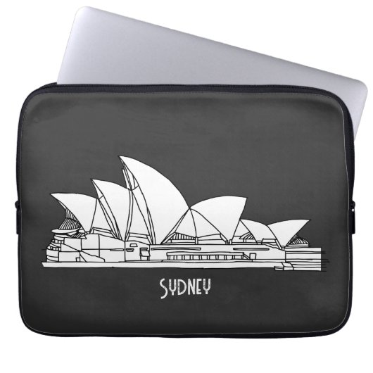 Sydney Opera House Australia tekenend souvenir Laptop Sleeve (Voorkant)