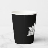 Sydney Opera House Australia tekenend souvenir Papieren Bekers (Rechts)