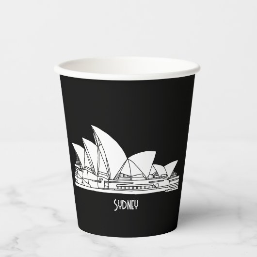Sydney Opera House Australia tekenend souvenir Papieren Bekers (Voorkant)