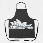 Sydney Opera House Australia tekenend souvenir Schort (Voorkant)