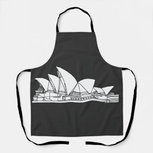 Sydney Opera House Australia tekenend souvenir Schort