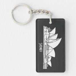 Sydney Opera House Australia tekenend souvenir Sleutelhanger