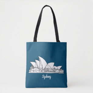 Sydney Opera House Australia tekenend souvenir Tote Bag