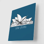 Sydney Opera House Australia tekenend souvenir Vierkante Klok (Hoek)