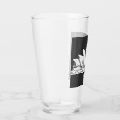 Sydney Opera House Australia tekenschetch Hoodie Glas (Rechts)