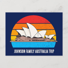 Sydney Opera House Australia Trip Custom Blue Briefkaart